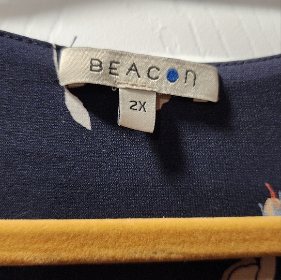 Beacon 3/4 Sleeve Blouse, 2X - Picture 4 of 4